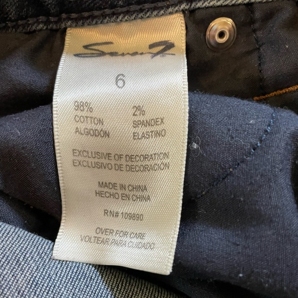 Seven 7 Jean MIDI Shorts Size 6 Dark Wash - Picture 5 of 6